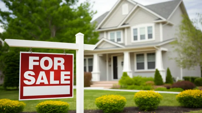 for sale sign outside of a house